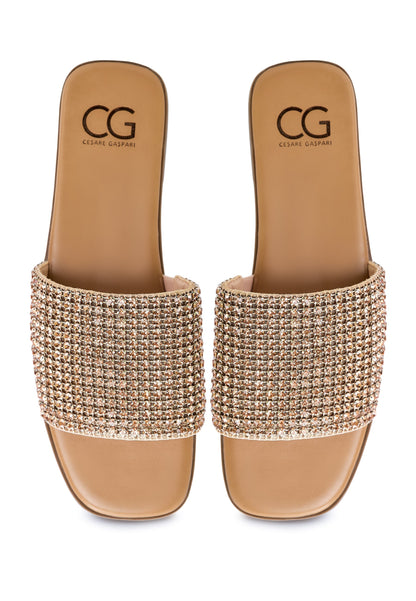 Flat Sole Slippers Izzy - Gold