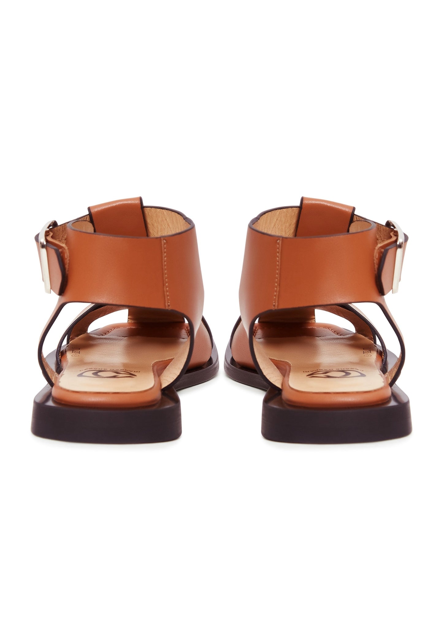 Ankle cuff Flat Sole Sandals - Brown