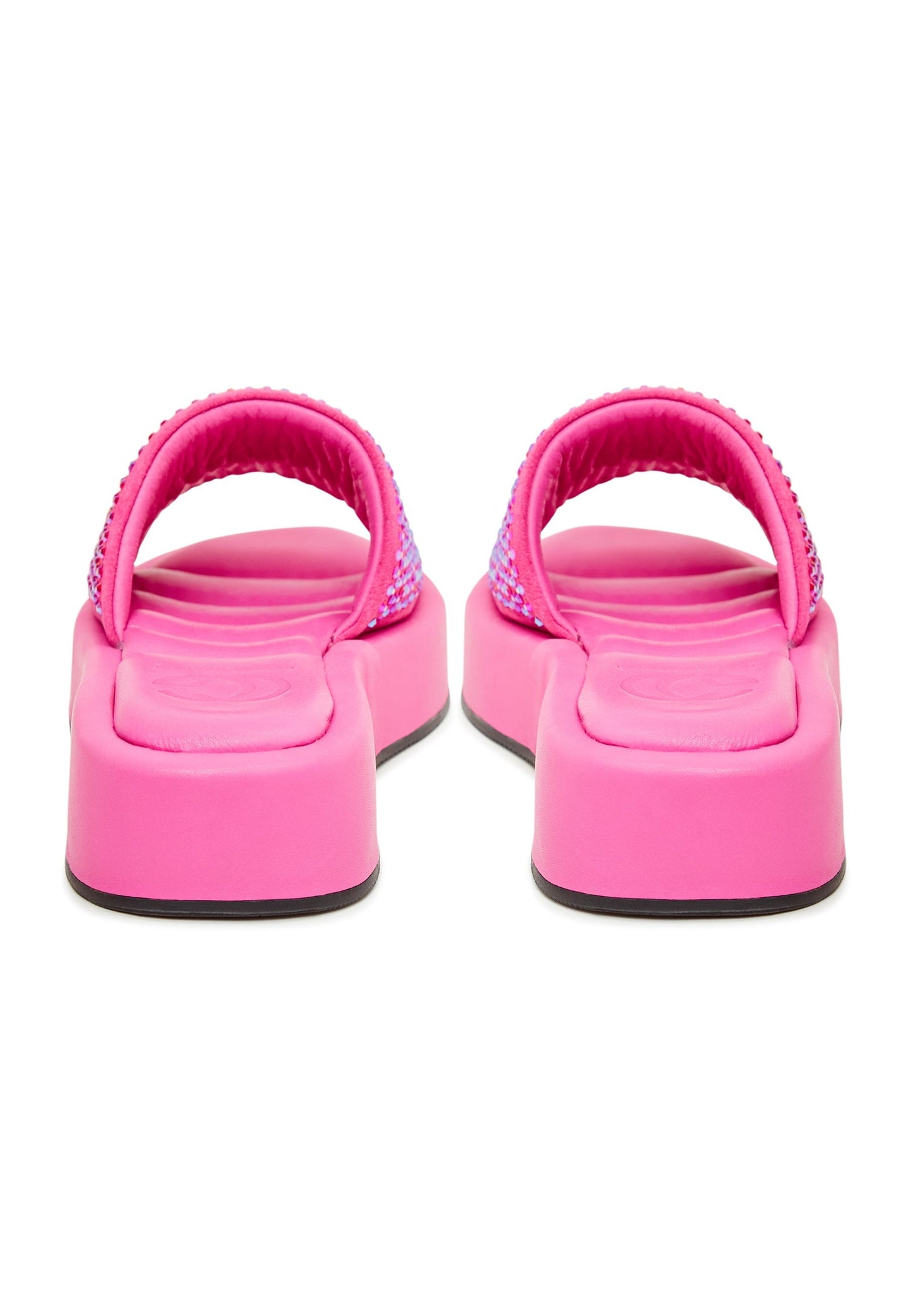 Jewel Platform Mule - Fuchsia