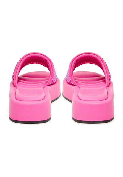 Jewel Platform Mule - Fuchsia