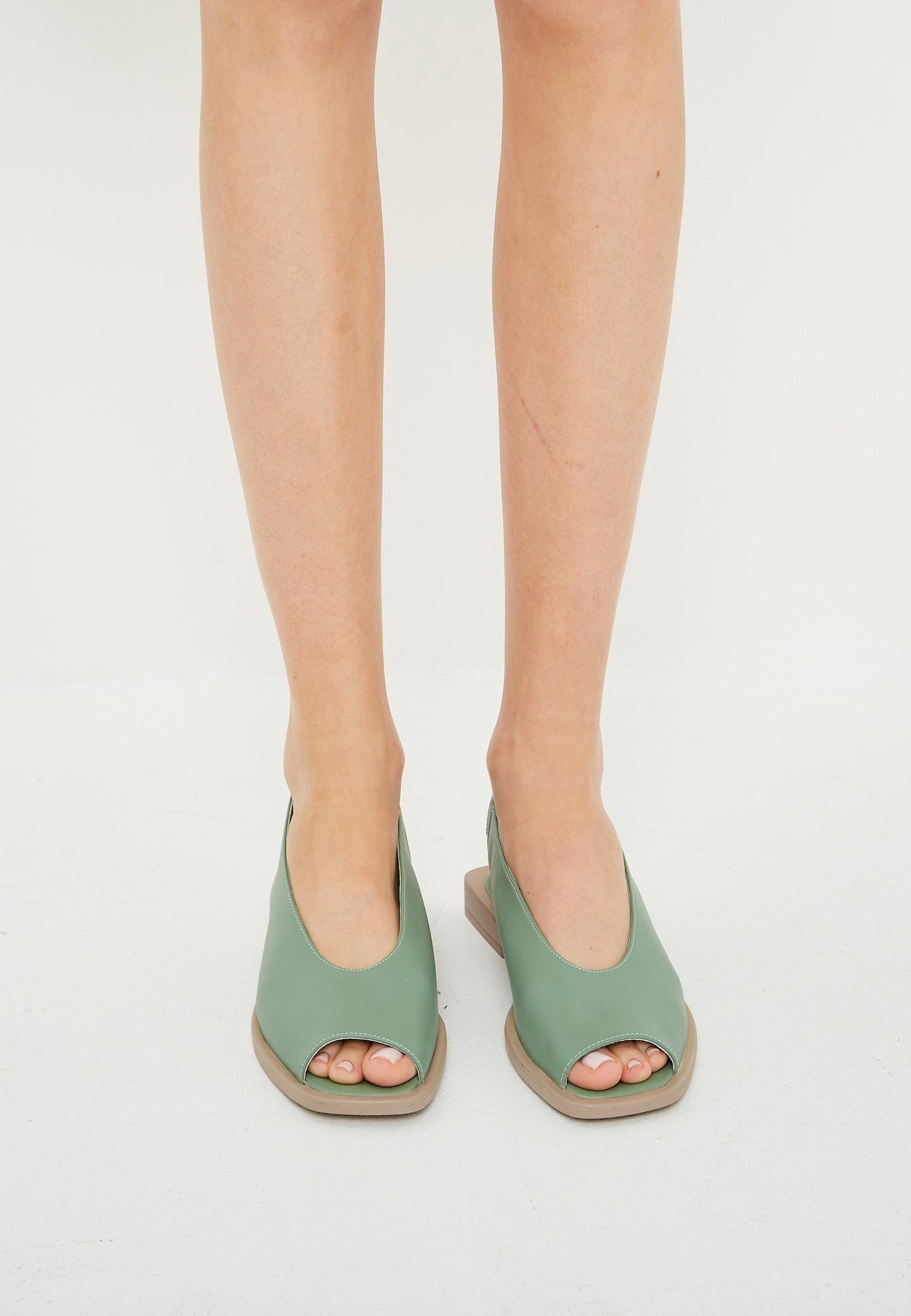 Flat Sole Sandals - Mint