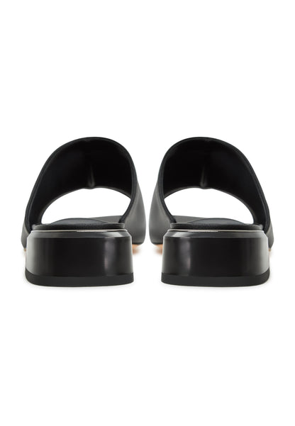 Block Heeled Slippers Beatriz -Black