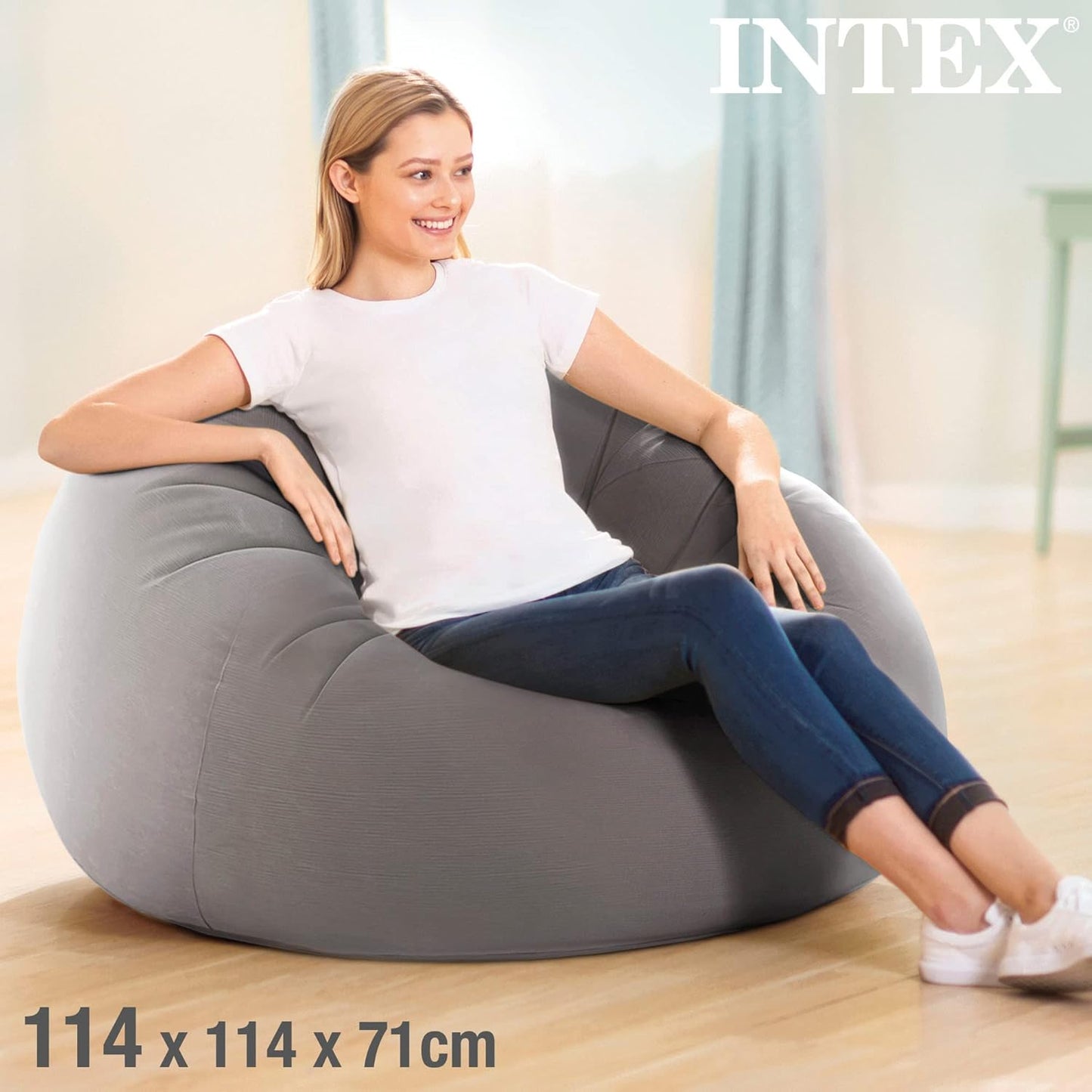 Relax Anywhere – The Waterproof Grey Bean Bag Sofa