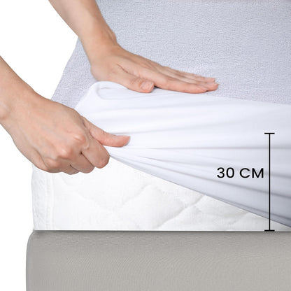 Coprimaterasso Matrimoniale Impermeabile , Proteggi Materasso, Traspirante, Lavabile, Stile Montato Tutto Intorno Elastico