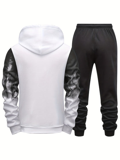 Gradient Heren 2-Delige Outfit: Hoodie &amp; Trekkoord Sportbroek