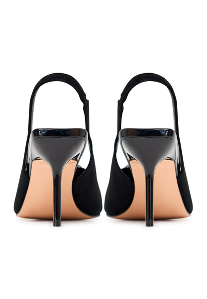 Suede High Heeled Pumps Avery - Black