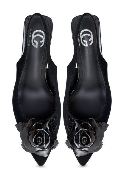 Suede High Heeled Pumps Avery - Black