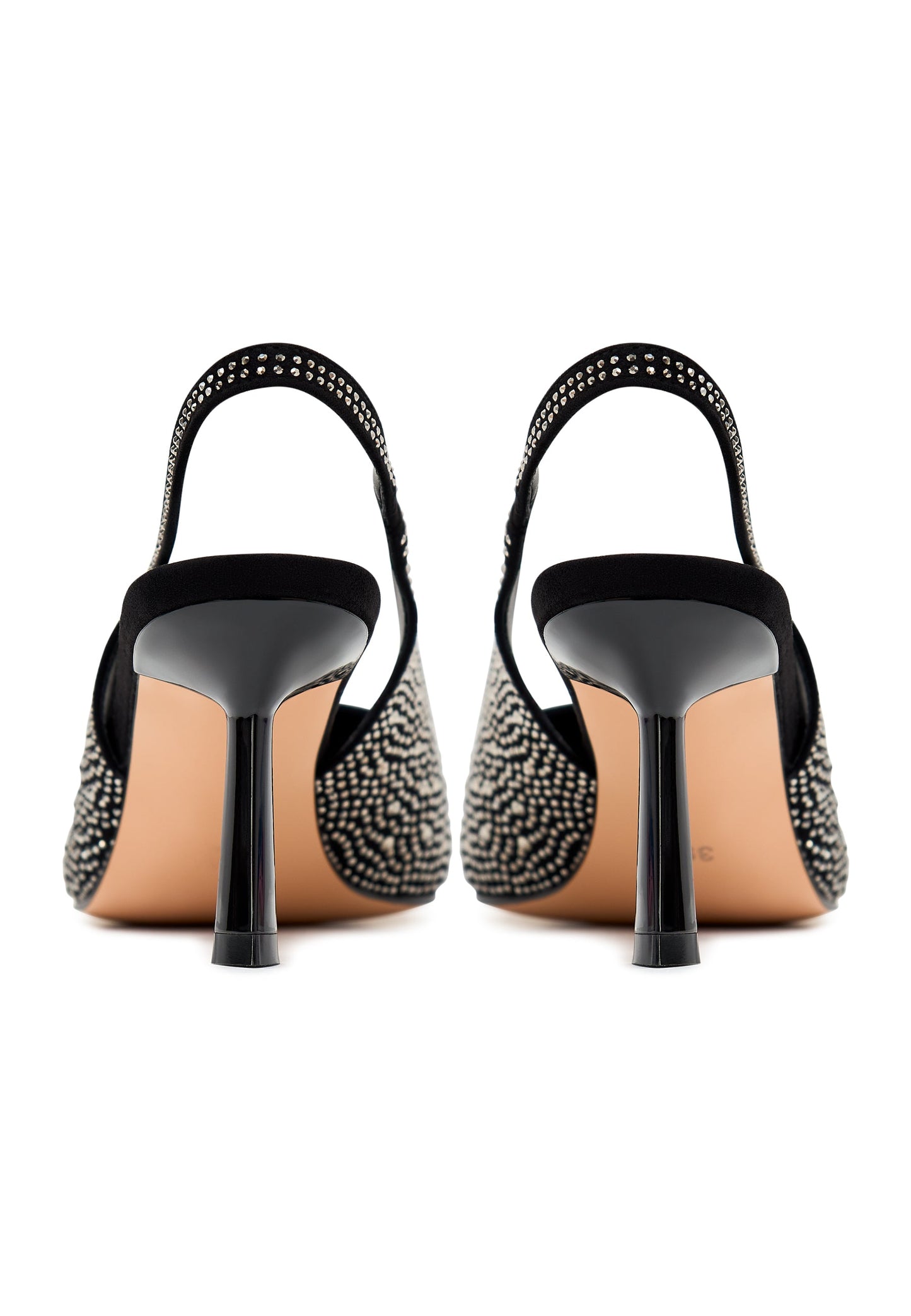 Jewel Suede High Heeled Pumps Samantha - Black