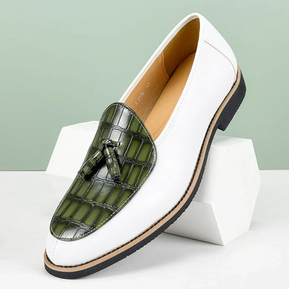 Moretti Leather Tassel Loafers – Men’s British Style Dress Shoes