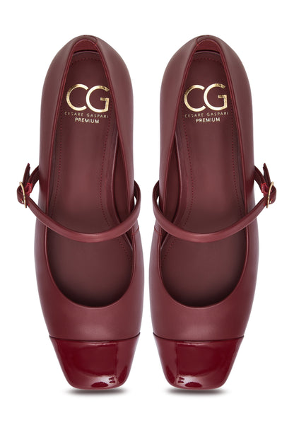 Elegant Mary Jane Heels Briar - Red