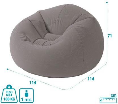 Relax Anywhere – The Waterproof Grey Bean Bag Sofa