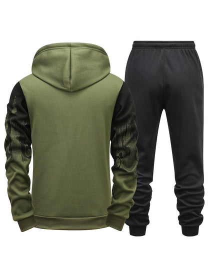 Gradient Heren 2-Delige Outfit: Hoodie &amp; Trekkoord Sportbroek