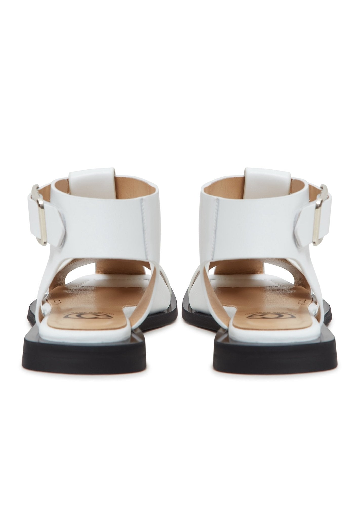 Ankle cuff Flat Sole Sandals - White