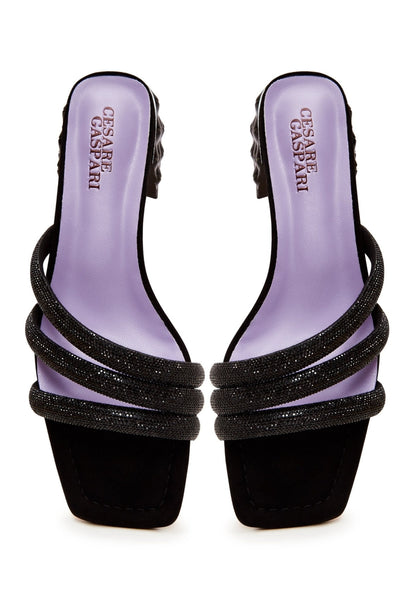 Heeled Mules - Black