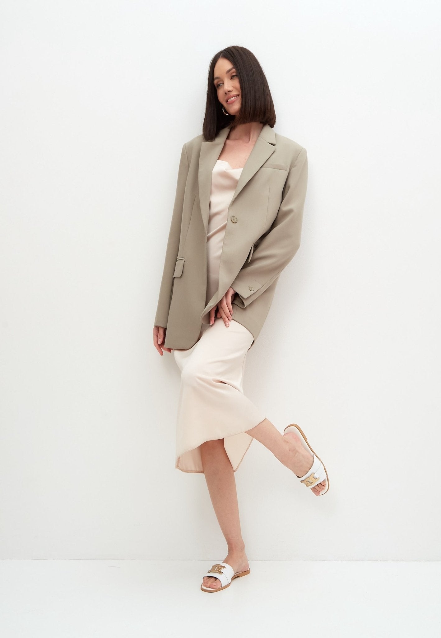 Leather Sandals - White