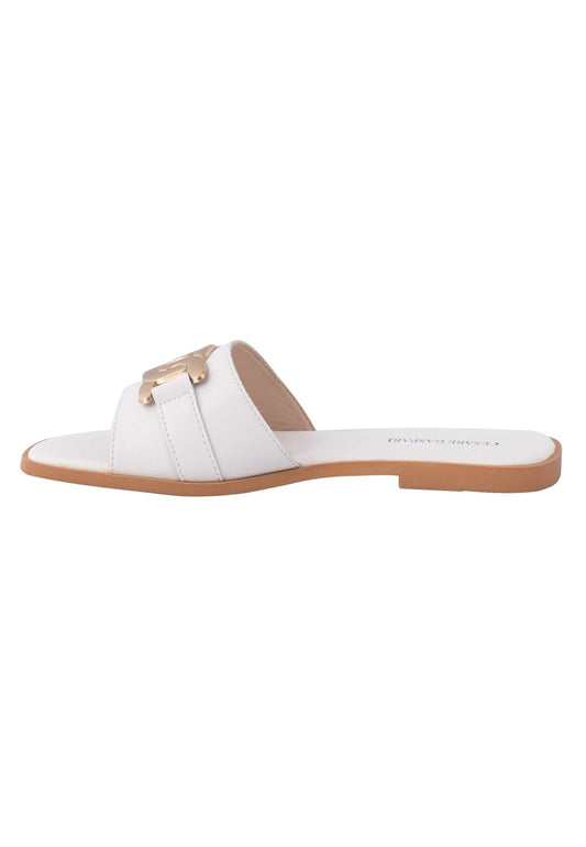 Leather Sandals - White
