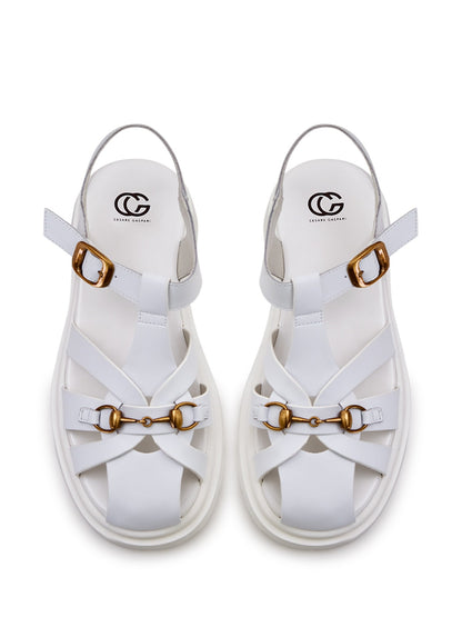 Urban Classic Platform Sandals - White
