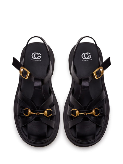 Urban Classic Platform Sandals - Black